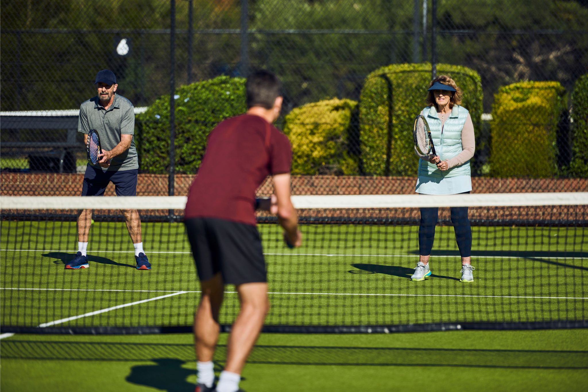 Adult group tennis lesson at Rushcutters Bay Park